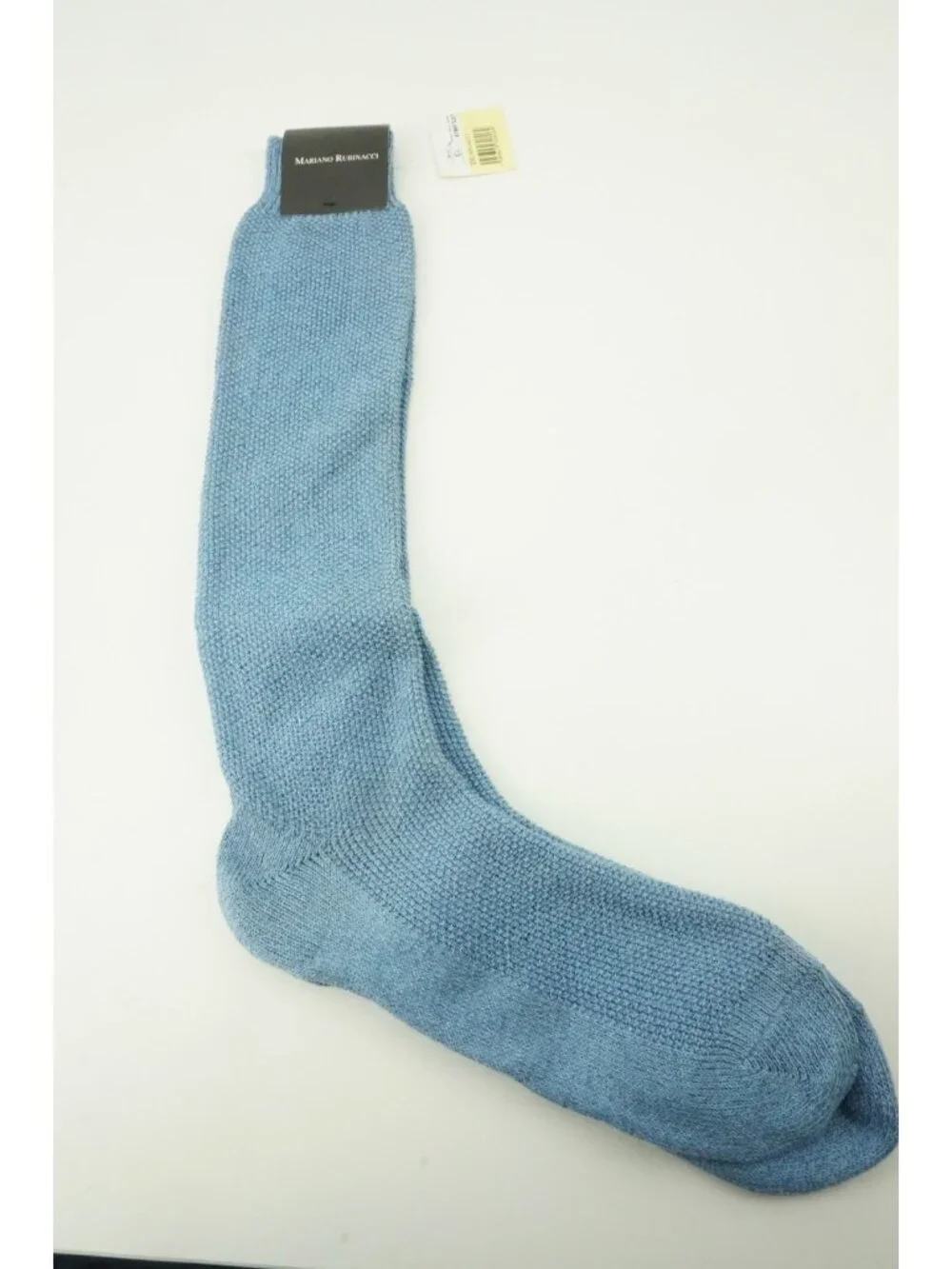 Rubinacci Sky Blue Silk Linen Long Dress Socks Sz 13 BRAND NEW
